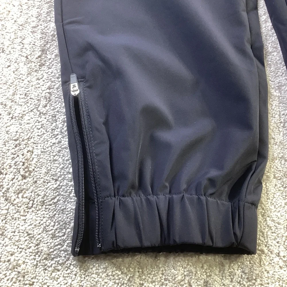REISS Mens Navy Climb Trouser Relaxed Fit Drawstring Waist Zip Ankle Size 36 NWT